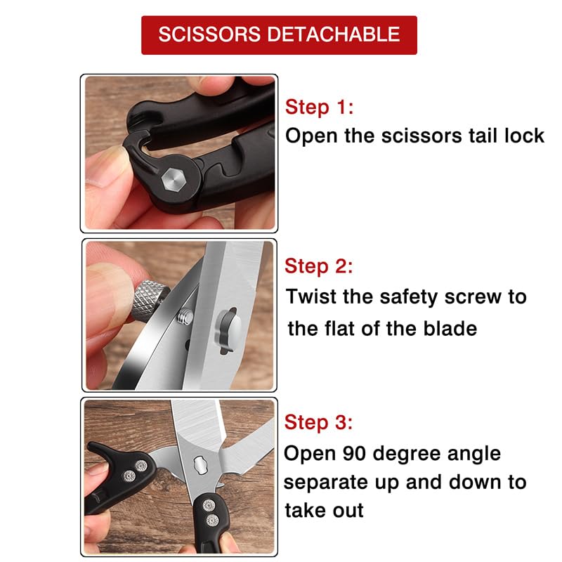 SLEMOON dishwasher-ready shears placed in dishwasher top rack for easy cleaning