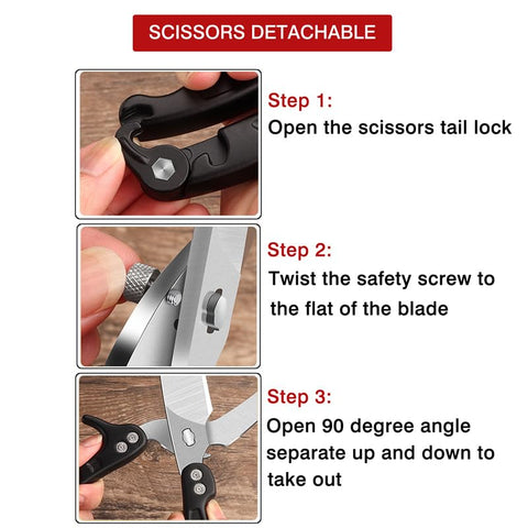 SLEMOON dishwasher-ready shears placed in dishwasher top rack for easy cleaning