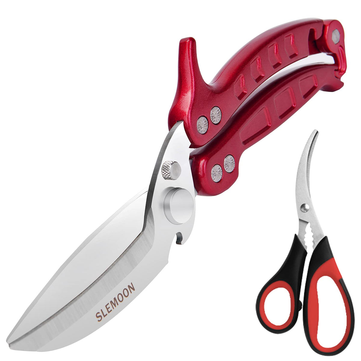 SLEMOON front packaging showing burgundy shears, clear product view and benefits