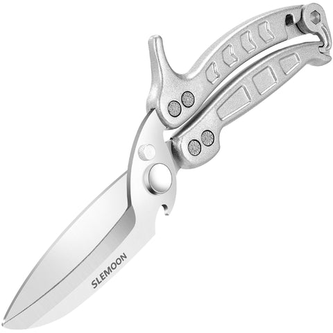 SLEMOON front view shears showing compact packaging and durable build benefit