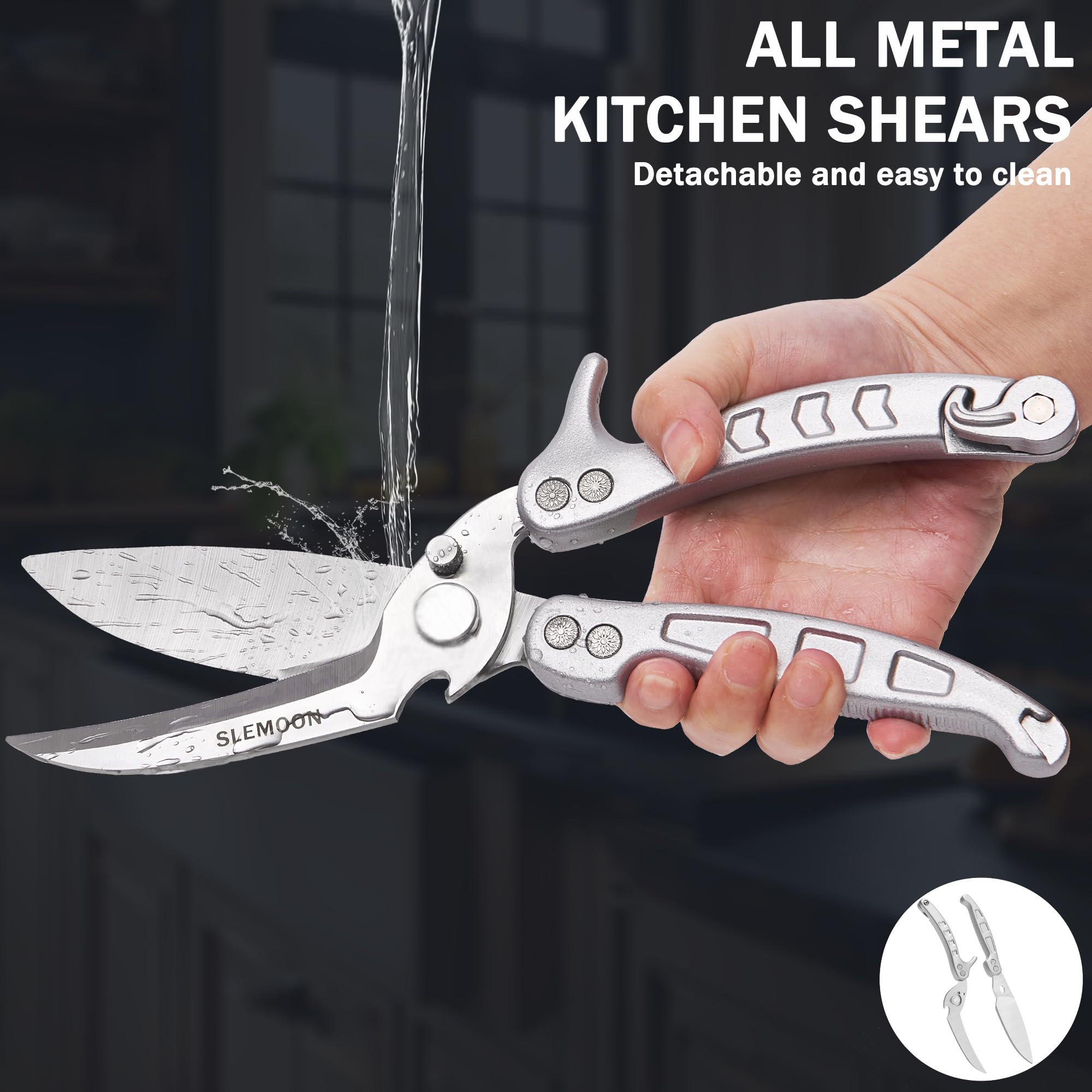SLEMOON safety lock engaged to keep blades closed for secure storage benefit