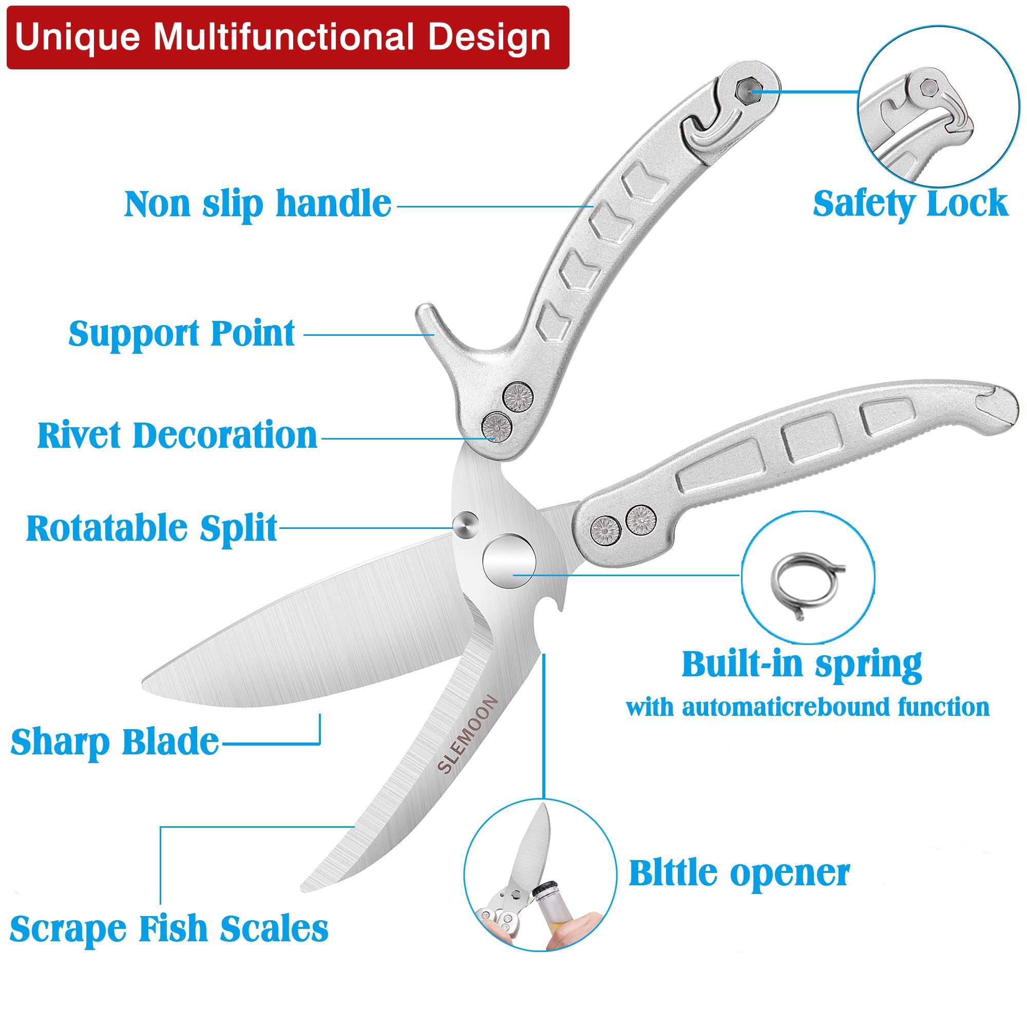 SLEMOON shears held in hand to show scale and confident handling benefit