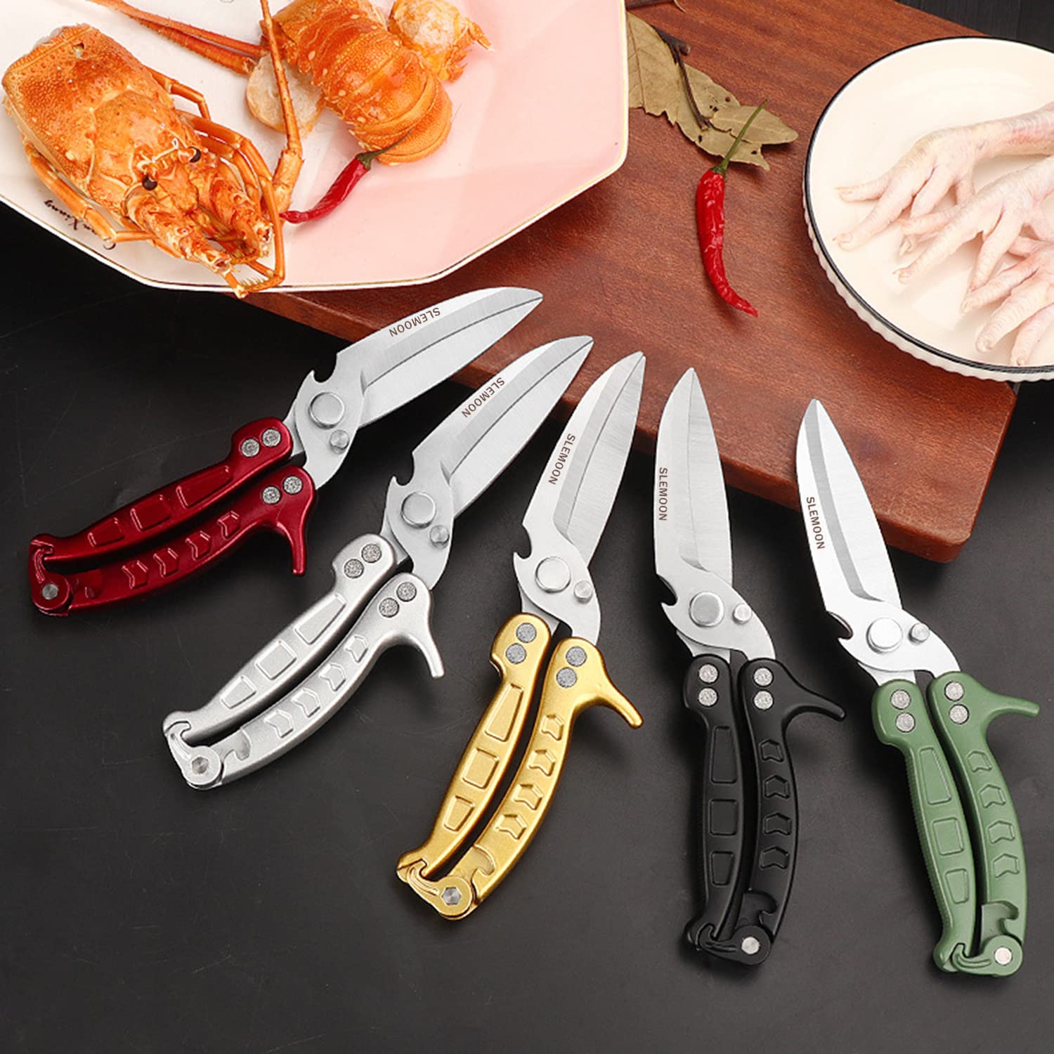 SLEMOON shears held in hand for scale showing comfortable handling