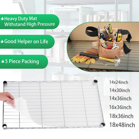Slendor liner installed on wire shelf preventing small items falling through