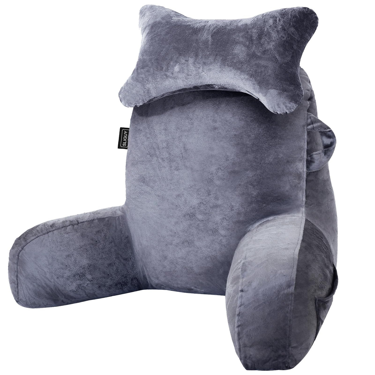 SLIGUY front view showing full backrest and arm support for upright comfort