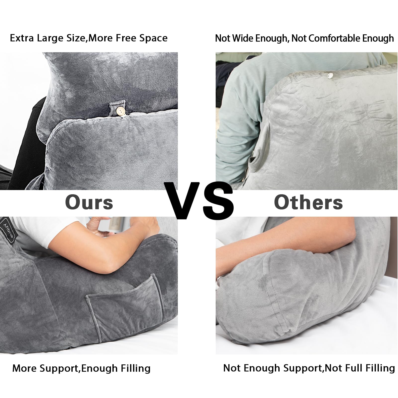 SLIGUY arm support and pockets holding remote and phone for easy access