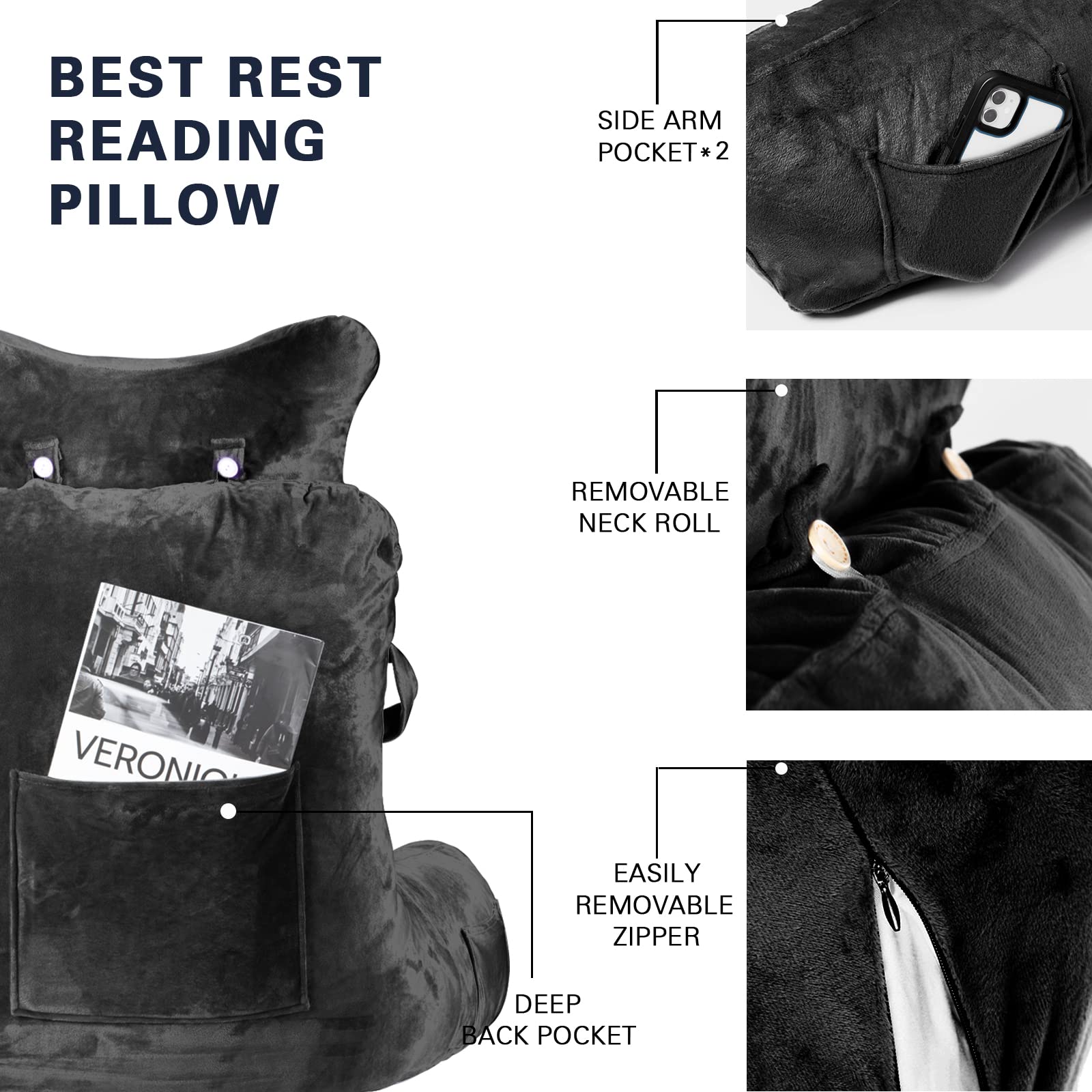 SLIGUY elevated armrest detail providing cushioned elbow and forearm comfort