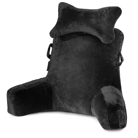 SLIGUY front view of reading pillow showing tall backrest for improved posture