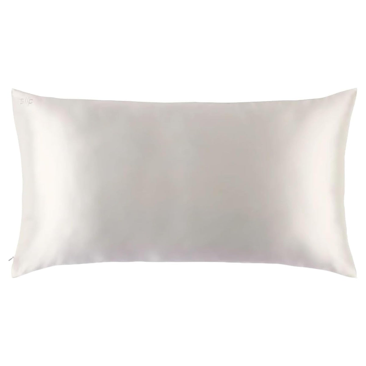 SLIP king pillowcase front view showing smooth silk and neat stitching benefit: luxurious comfort