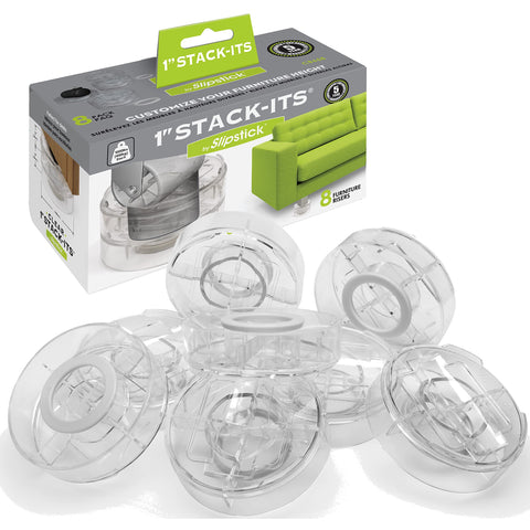 Slipstick clear risers front view shows set and visible lift benefits