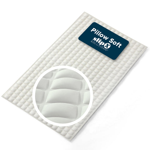 SlipX Solutions front view cream mat showing full padded surface and color benefit