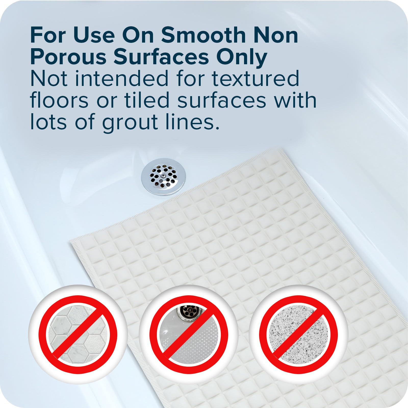 SlipX Solutions lifestyle bathroom scene displaying soft cream mat complementing decor