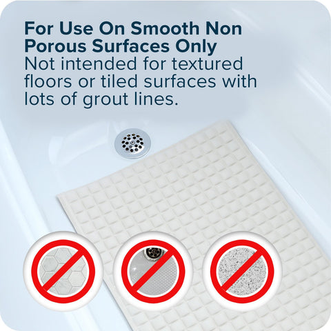 SlipX Solutions lifestyle bathroom scene displaying soft cream mat complementing decor