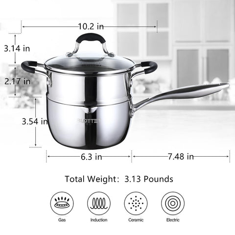 SLOTTET ergonomic silicone handle detail for comfortable, stay‑cool grip