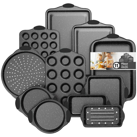 Slow Slog front view of full 11-piece bakeware set showing complete kit and value