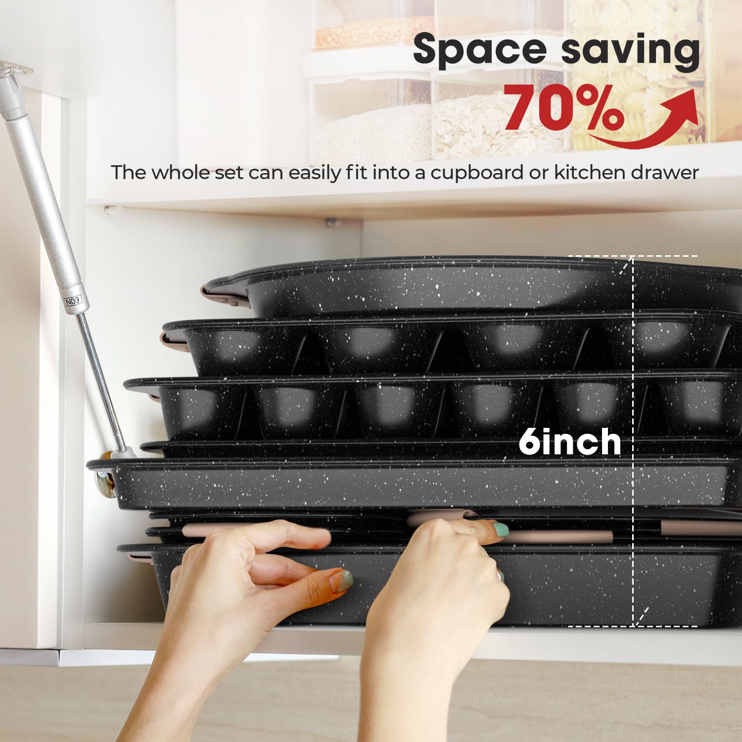 Slow Slog muffin pans arranged illustrating even cavity spacing and batch baking