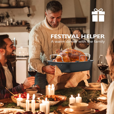 Slow Slog roasting pan in oven with turkey for even browning benefit