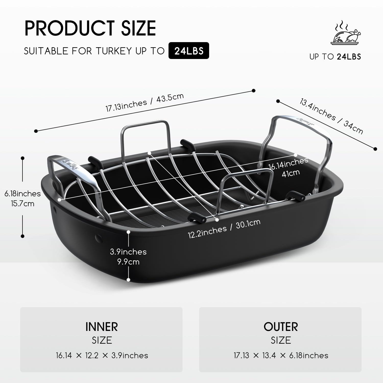 Slow Slog removable U-shaped rack showing raised roasting benefit
