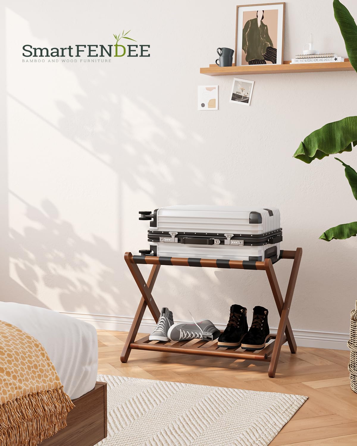 Smart FENDEE lower storage shelf detail showing extra space for shoes or bags