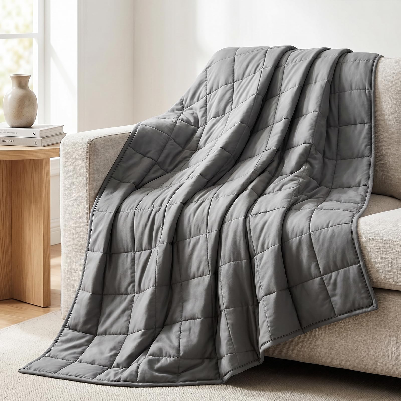 Smart Queen close-up of breathable cotton weave highlighting cooling texture