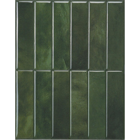 Smart Tiles front panel showing Stacked Forest Green elegance and easy upgrade benefit