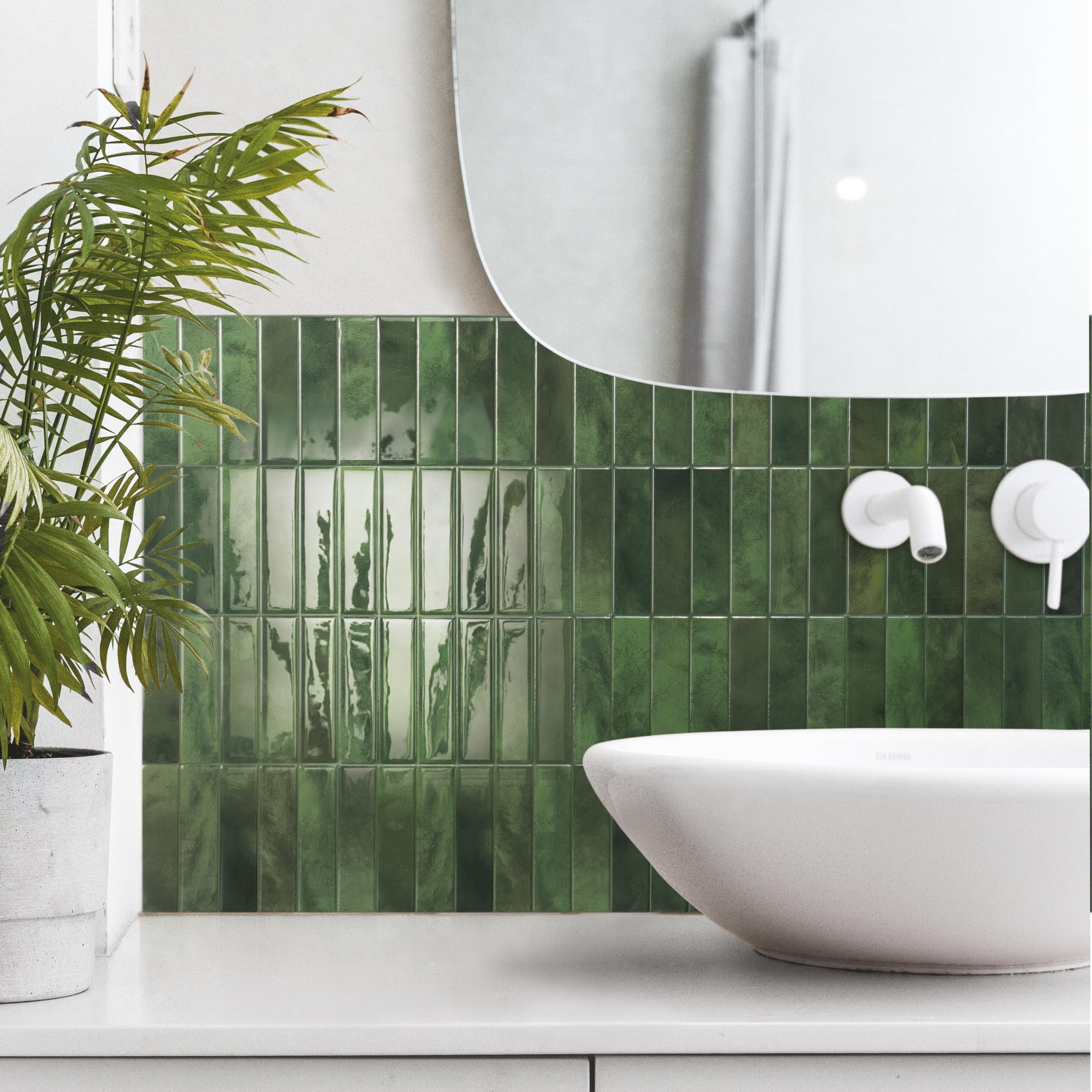 Smart Tiles next to ruler showing 11.43 by 9 inch size for precise planning