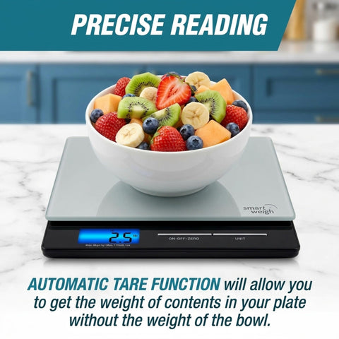 Smart Weigh tempered glass edge detail highlighting durable surface and easy cleaning