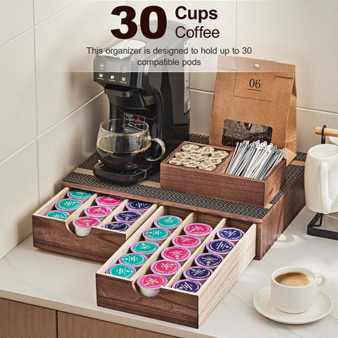 SMARTAKE drawer open filled with pods showing organized access and easy removal