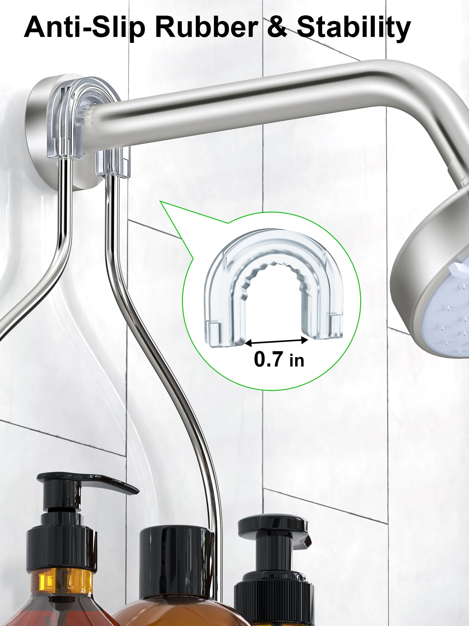 SMARTAKE lower hooks holding towels and razors showing easy access and tidy organization