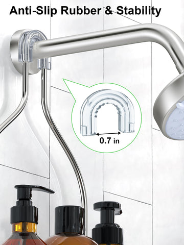 SMARTAKE lower hooks holding towels and razors showing easy access and tidy organization