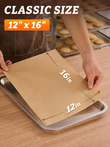 SMARTAKE sheet flat on a half-sheet pan for even oven placement