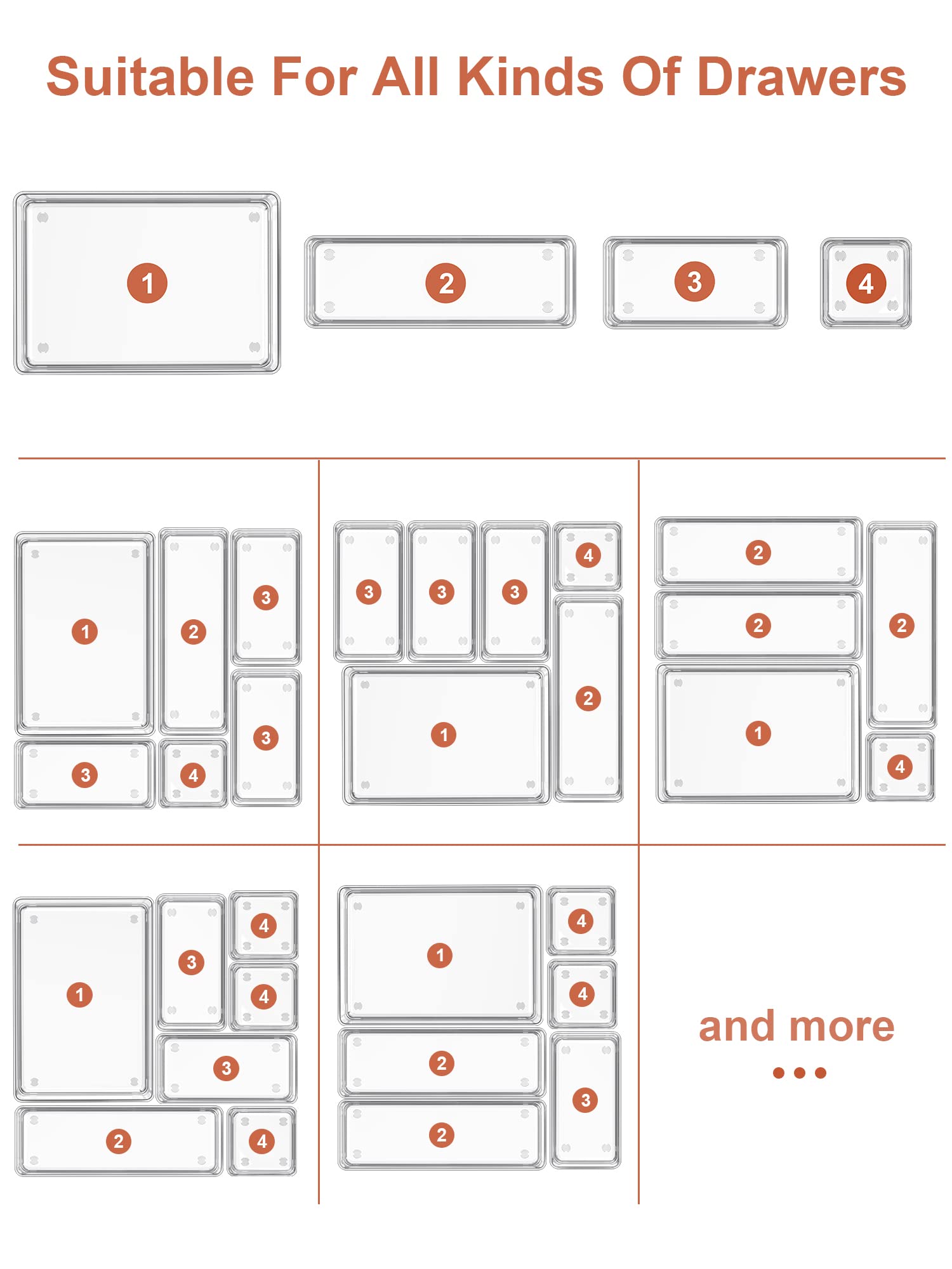 SMARTAKE layout showing four sizes together for quick size planning