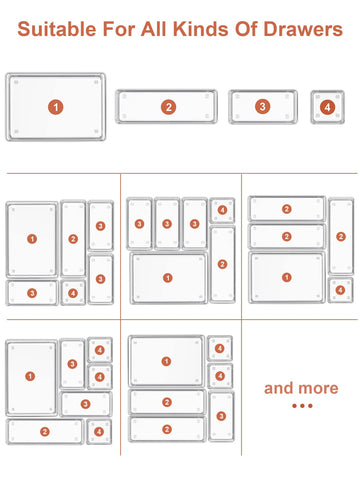 SMARTAKE layout showing four sizes together for quick size planning