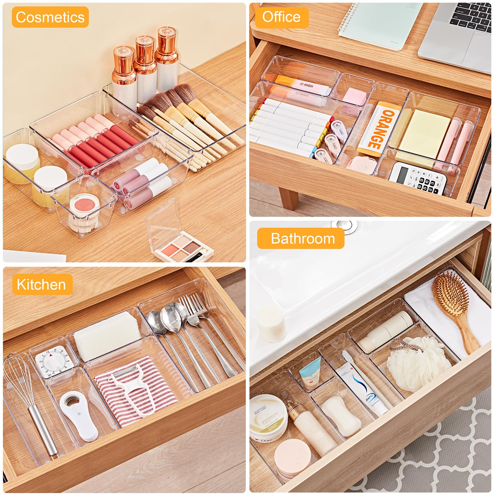 SMARTAKE stacked trays showing how compartments save space and remain accessible