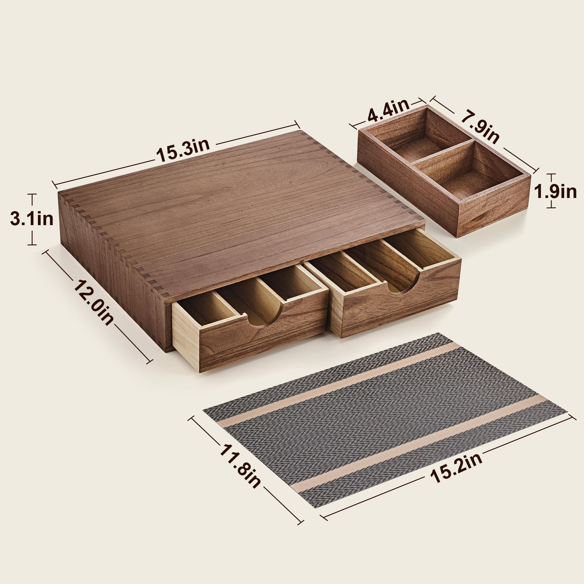 SMARTAKE top view with coffee maker on organizer showing stable elevated stand benefit