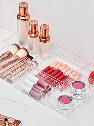SMARTAKE assorted tray sizes lined up for flexible layouts and customizable storage