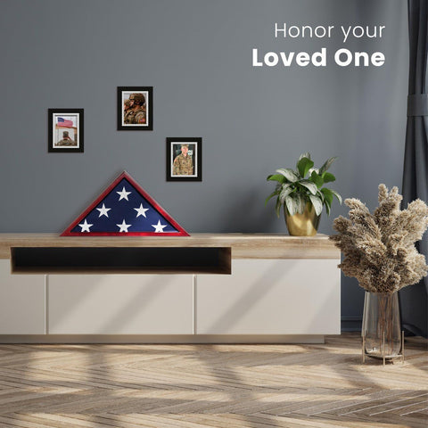 SmartChoice case mounted on wall in memorial setting offering space-saving benefit
