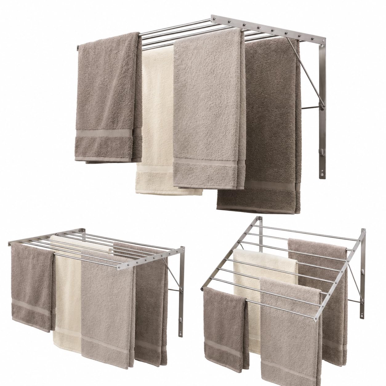 Smartsome front folded wall rack saving space against wall