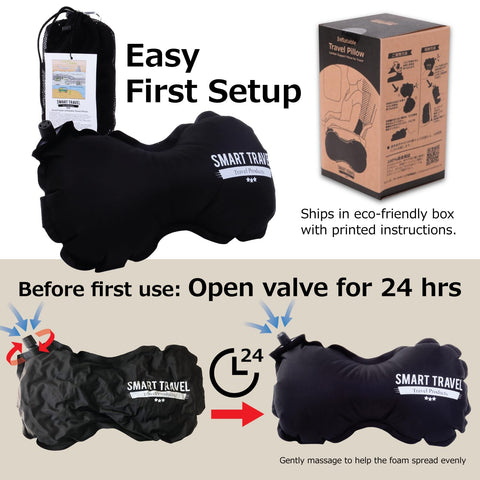 SMART TRAVEL lumbar pillow fitted on office chair for improved sitting posture