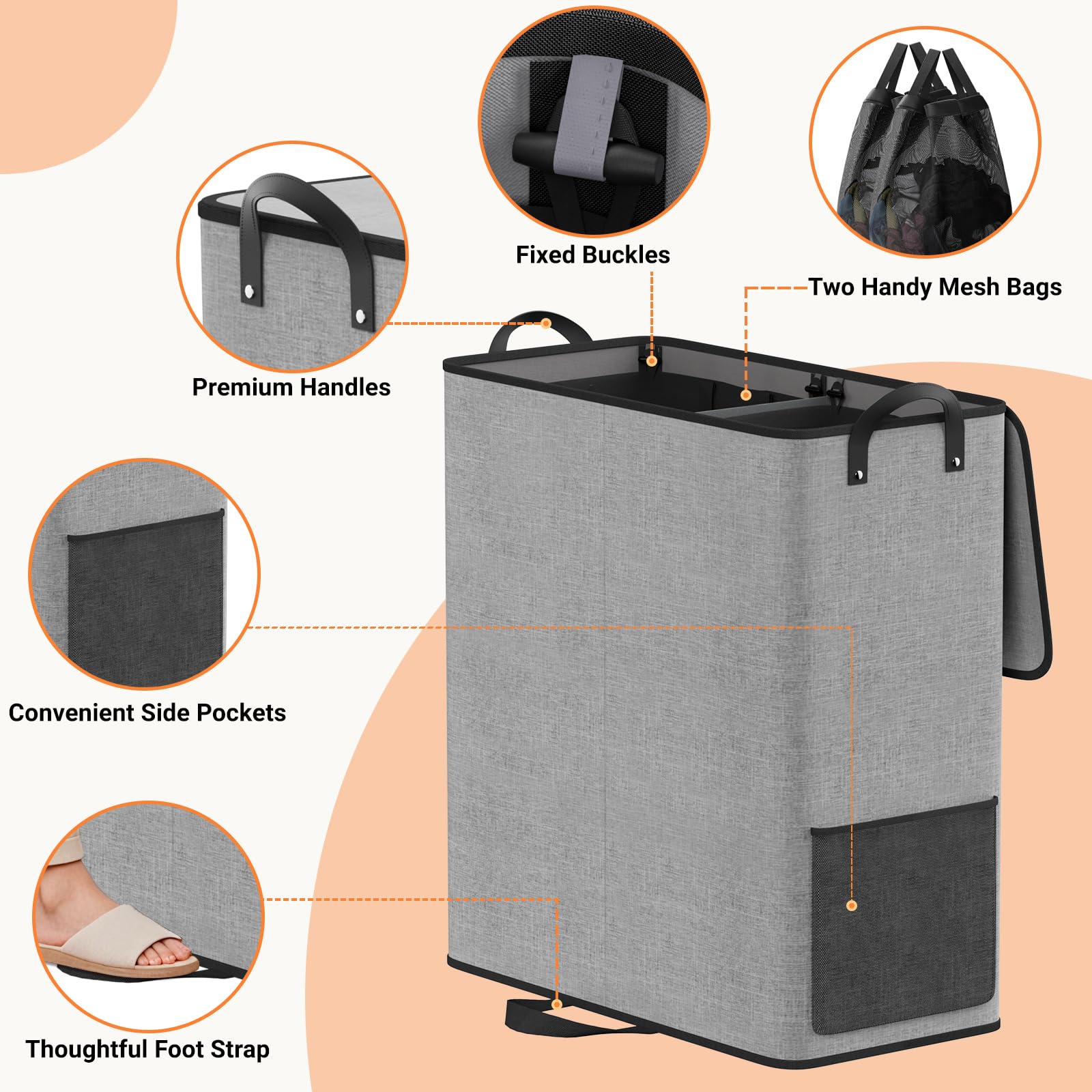 SmartTrends interior with removable mesh bags for easy transport benefit