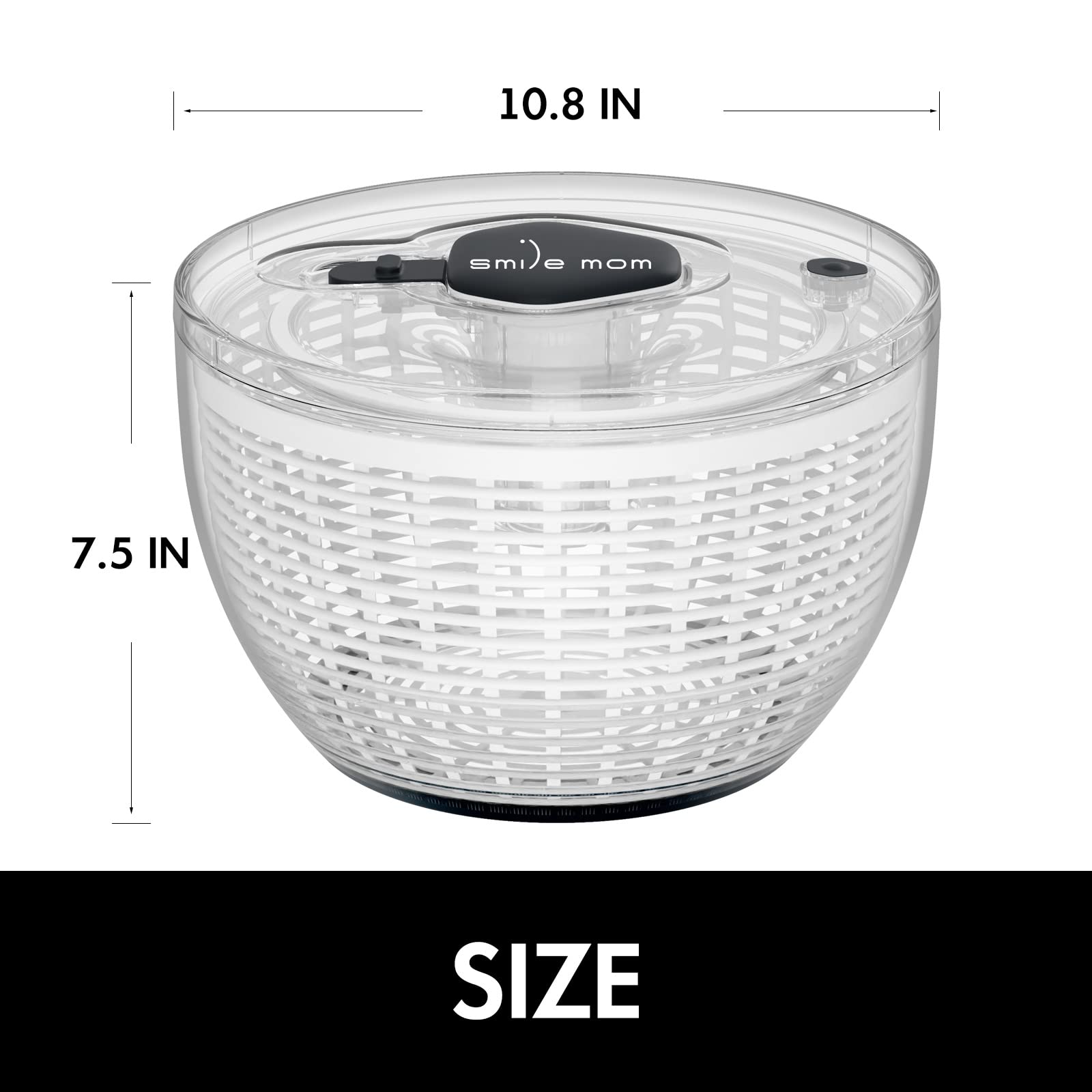 Smile mom inner colander detail displaying durable basket for efficient draining