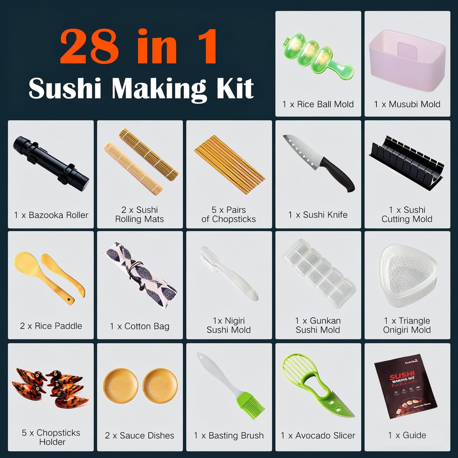 SmileTools sushi knife and avocado slicer with ergonomic handles for safe cutting
