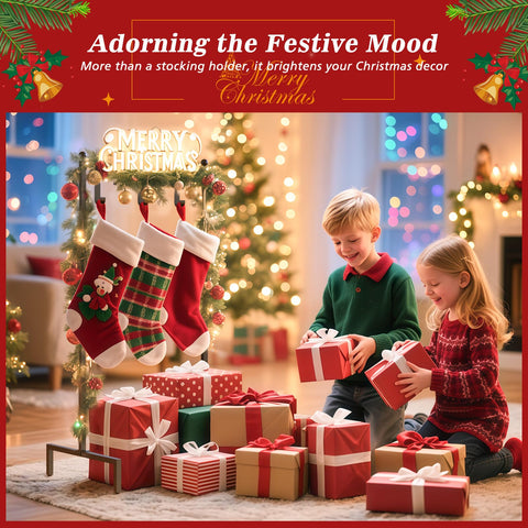 SMINDER hooks supporting a wreath and lights to expand decorating options and convenience