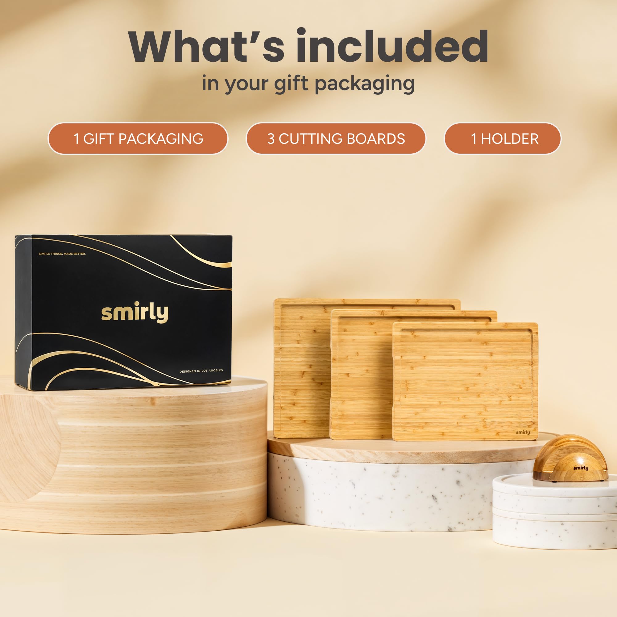 SMIRLY large board top-down with knife, sturdy prep surface benefit