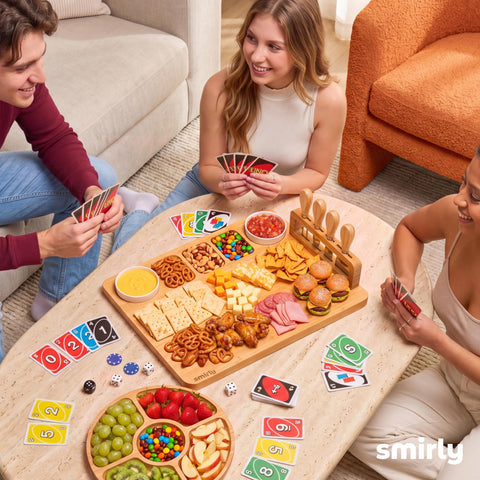 SMIRLY styled party table demonstrating elegant serving presentation
