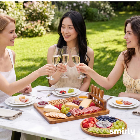 SMIRLY six serving forks and tools arranged for hygienic guest serving
