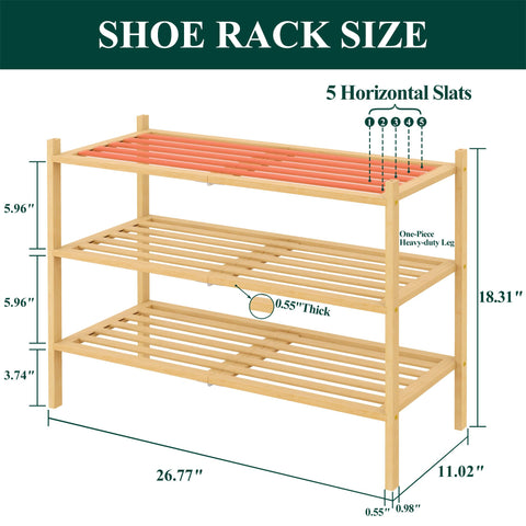 Smiry close-up of five horizontal bamboo slats highlighting sturdy construction