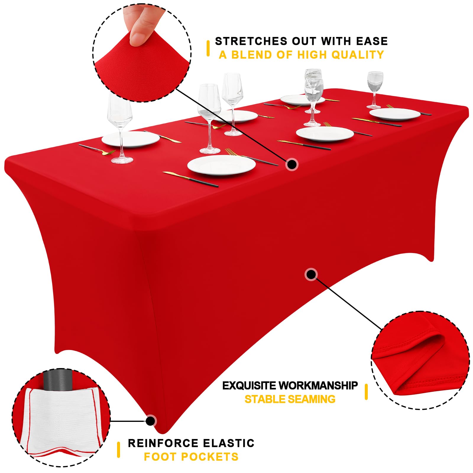 Smiry elastic leg pocket detail showing secure fit and quick setup benefit
