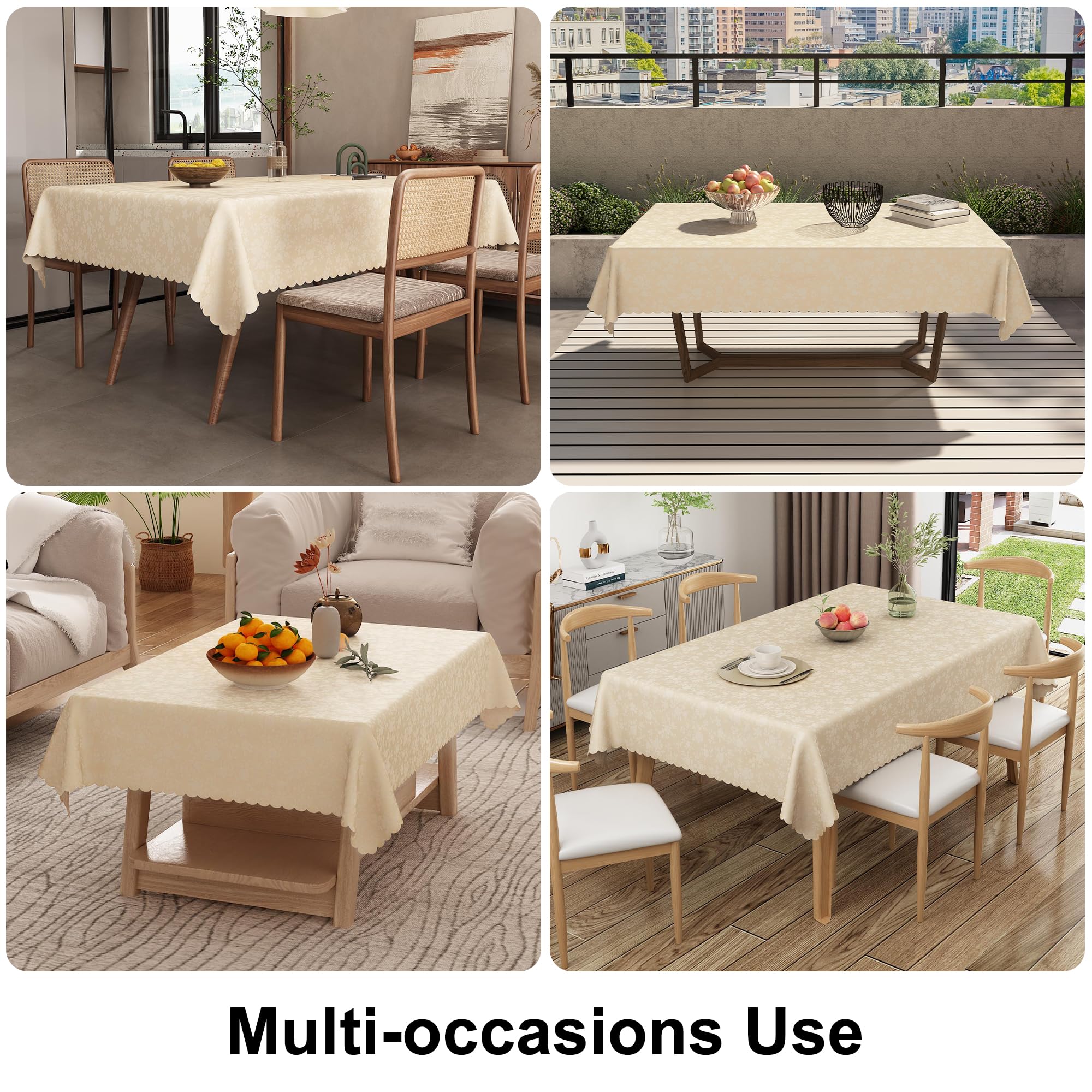Smiry folded tablecloth with label showing compact storage and ready-to-use convenience