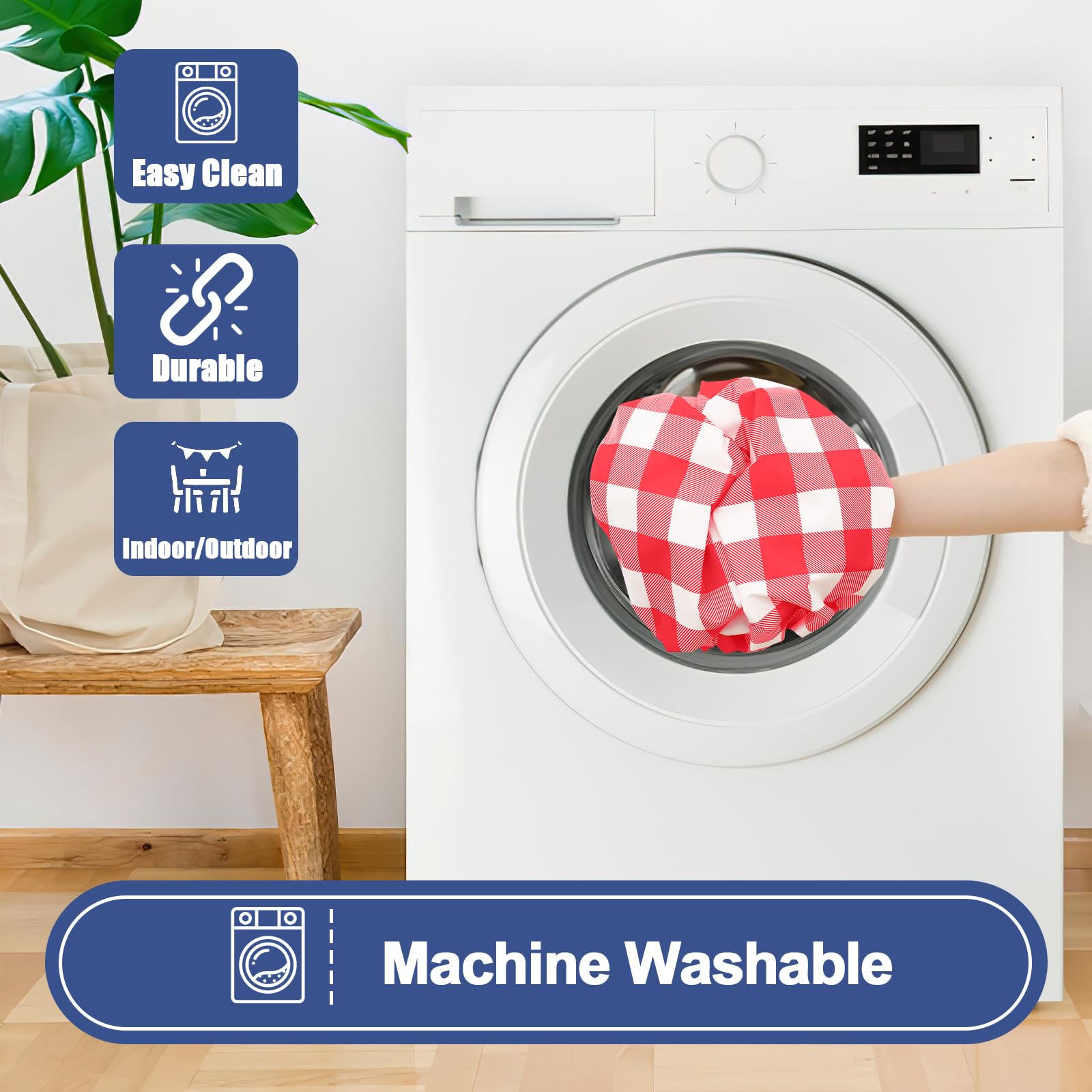 Smiry washcare label close-up highlighting machine-washable convenience